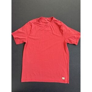 Vuori Mens Tech Tee Short Sleeve Active Performance T Shirt Size S Red Orange